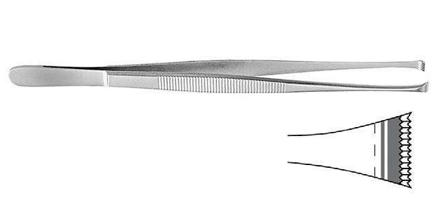 NELSON Пінцет; прямий; 15,0см; ширина бранш 5,2+/-0,3. Tontarra Medizintechnik GmbH